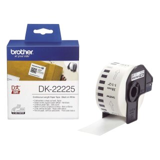Brother® DK-Endlosetiketten Papier-Etiketten 38 mm x 30,48 m weiß
