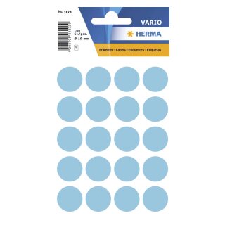 Herma 1873 Vielzwecketiketten blau Ø 19 mm rund Papier matt 100 St.