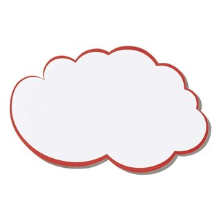 Franken Moderationskarte, Wolke, 420 x 250 mm, weiß mit rotem Rand, 20 Stück