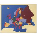 Lernspielpuzzle Europakarte aus Holz - Montessori