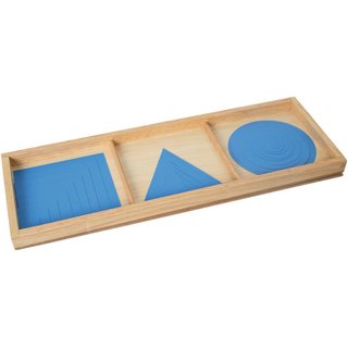 Lernspiel Geometrie in blau - Montessori
