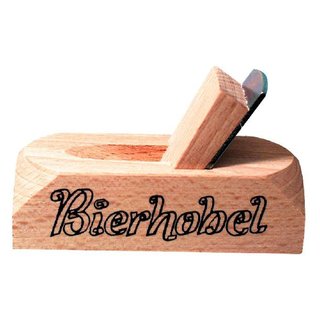 Flaschenöffner Bierhobel aus Holz und Metall