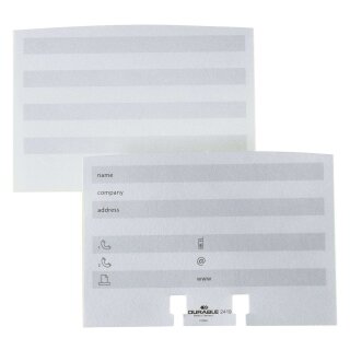 Durable Erweiterungssatz TELINDEX® FLIP/DESK, Karton, 104 x 72 mm, weiß, 100 Stück