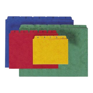 Pagna® Kartei-Leitregister A - Z - für Größe A6 quer, rot