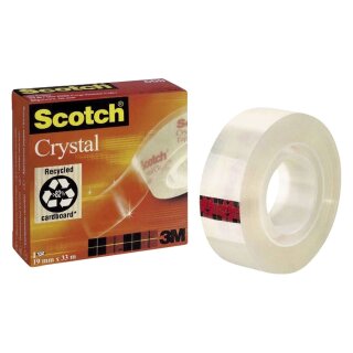 Scotch® Klebeband Crystal Clear 600, Zellulose Acetat, Bandgröße (L x B): 66 m x 19 mm