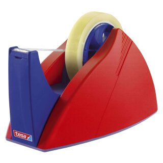 Tesa® Tischabroller für Klebefilm tesa Easy Cut®, 66 m x 25 mm, rot-blau Abroller