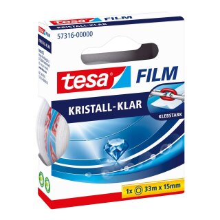Tesa® Klebefilm kristall-klar - Bandgröße (L x B): 33 m x 15 mm