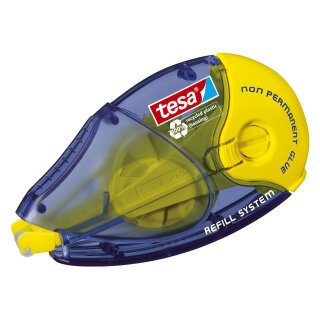 Tesa® Roller ecoLogo Kleben Non Permanent - 14 m x 8,4 mm, blau