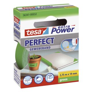 Tesa® Gewebeklebeband extra Power Gewebeband, 2,75 m x 19 mm, grün