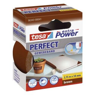 Tesa® Gewebeklebeband extra Power Gewebeband, 2,75 m x 38 mm, braun