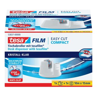 Tesa® Tischabroller EasyCut - Compact, weiß