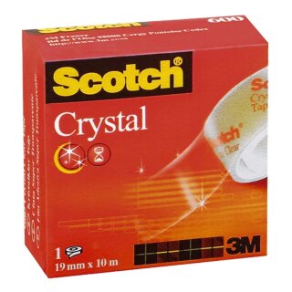 Scotch® Klebeband Crystal Clear 600, Zellulose Acetat, Bandgröße (L x B): 10 m x 19 mm