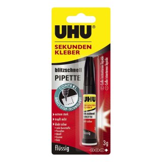 UHU® SEKUNDENKLEBER blitzschnell PIPETTE 3 g