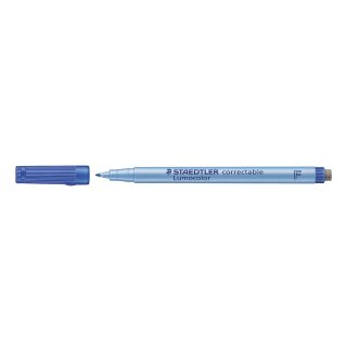 Staedtler® Folienstift Lumocolor correctable, blau, 0,6 mm