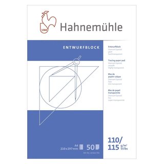 Hahnemühle Transparentblock A4 110/115 g/qm 50 Blatt