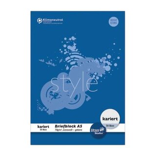 Ursus Basic Briefblock A5 50 Blatt 70g/qm 5mm kariert