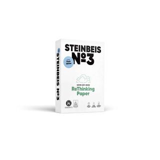Steinbeis No. 3 - Pure White - Recyclingpapier, A4, 80g, weiß, 500 Blatt