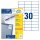 Avery Zweckform® 3489 Universal-Etiketten (A4, Papier matt, 3.000 Etiketten, 70 x 29,7 mm) 100 Blatt weiß