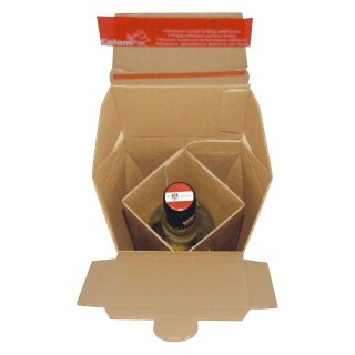 ColomPac® Flaschenkarton mit Selbstklebeverschluss - für 1 Flaschen