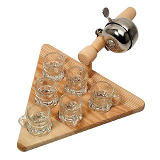 Schnapsgläser Schnapskelle mit Klingel Maurerkelle Stammtisch NEU Gläser 