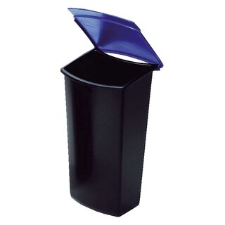 HAN Abfalleinsatz MONDO mit Deckel, 3 Liter, schwarz-blau