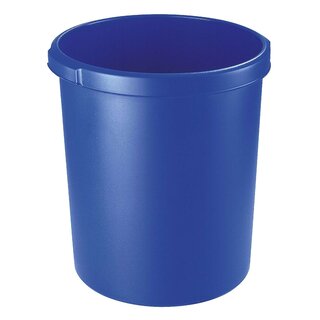 HAN Papierkorb 30 Liter, rund, 2 Griffmulden, extra stabil, blau