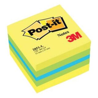 Post-it® Haftnotiz-Würfel Mini - 51 x 51 mm, limone