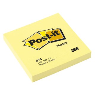 Post-it® Haftnotizen - kanariengelb - 76 x 76 mm