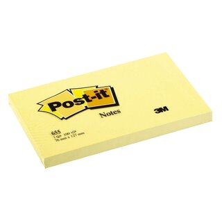 Post-it® Haftnotizen - kanariengelb - 127 x 76 mm