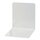 Maul Buchstützen aus Metall, breit, 120 x 140 x 140 mm, grau, Pack mit 2 Stück