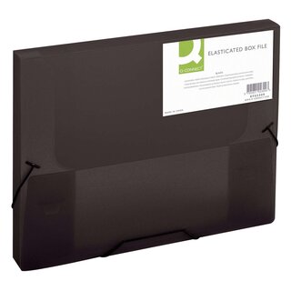 Q-Connect Sammelbox - ca. 250 Blatt, schwarz-transparent