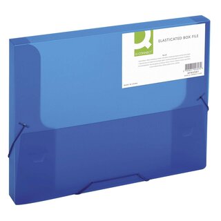 Q-Connect Sammelbox - ca. 250 Blatt, blau-transparent