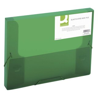 Q-Connect Sammelbox - ca. 250 Blatt, grün-transparent