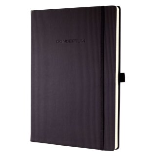 Sigel Modisch Notizbuch CONCEPTUM® - A4+, kariert, 194 Seiten, schwarz, Hardcover