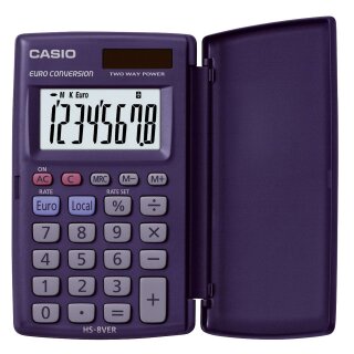 Casio® Taschenrechner HS-8VER, Solar/Batterie, Größe: 62,5 x 104 x 10 mm