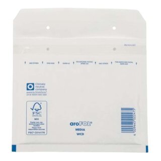 Arofol ® Luftpolstertaschen CD, 180x165 mm, weiß, 10 Stück