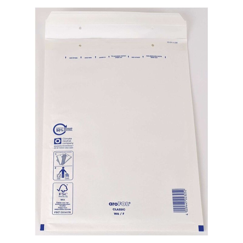 Produktbild von Arofol Luftpolstertaschen 100 Stück – 230x340 Mm, Weiß, Aktion
