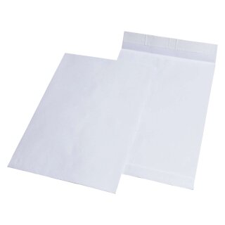 MAILmedia® Faltentaschen C4, ohne Fenster, mit 20 mm-Falte, 120 g/qm, weiß, 100 Stück