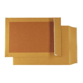MAILmedia® Papprückwandtaschen Recycling - B4, ohne Fenster, 130 g/qm, braun, 125 Stück