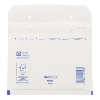 Arofol ® Luftpolstertaschen CD, 180x165 mm, weiß, 100 Stück