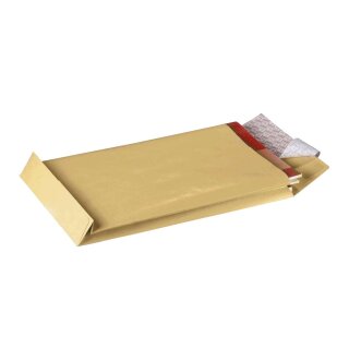 MAILmedia® Faltentaschen Recycling - B4, ohne Fenster, 20 mm-Falte und Stehboden, 130 g/qm, braun, 10 Stück
