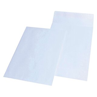 MAILmedia® Faltentaschen C4, ohne Fenster, mit 40 mm-Falte, 140 g/qm, weiß, 100 Stück