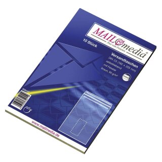 MAILmedia® Versandtaschen Recycling - C5, mit Fenster, selbstklebend, 90 g/qm, braun, 10 Stück