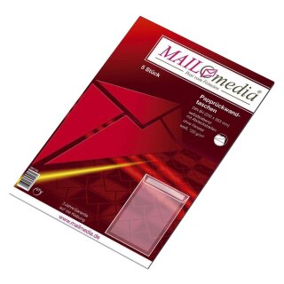 MAILmedia® Papprückwandtaschen B4, ohne Fenster, 120 g/qm, weiß, 5 Stück