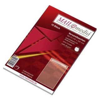 MAILmedia® Versandtaschen C5 (162x229 mm) ohne Fenster, haftklebend, 90 g/qm, weiß, 10 Stück