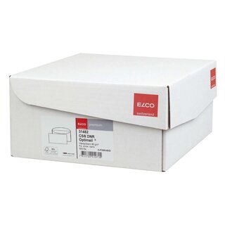 Elco Briefumschlag Office Box mit Deckel - C5/6 DL, weiß, nassklebend, ohne Fenster, 80 g/qm, 500 Stück