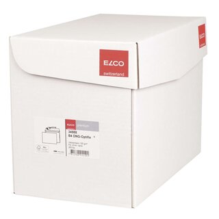 Elco Briefumschlag Office Box mit Deckel - B4, weiß, haftklebend, ohne Fenster, 120 g/qm, 250 Stück
