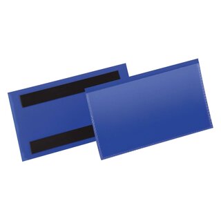 Durable Kennzeichnungstasche - magnetisch, 150 x 67 mm, PP, dokumentenecht, dunkelblau, 50 Stück