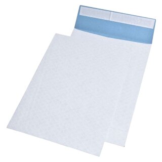 MAILmedia® Faltentaschen C4 fadenverstärkt, ohne Fenster, mit 40 mm-Falte und Klotzboden, 140 g/qm, weiß, 100 Stück