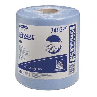 Wypall® Nachfüllpack L10 Wischtücher blau - für Roll Control System-Wischtuchspender, 525 Tücher